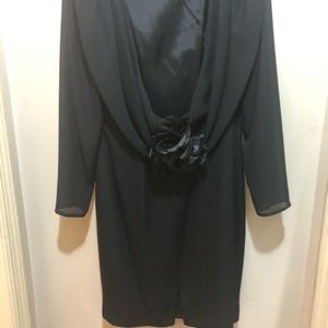 Bebe collections black dress with black roses on the back